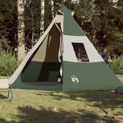 vidaXL Camping Tent Tipi 7-Person Lightweight Tent Dome Tent Green Waterproof