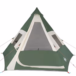 vidaXL Camping Tent Tipi 7-Person Lightweight Tent Dome Tent Green Waterproof - Additional view 6