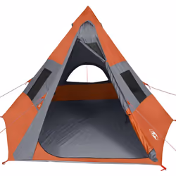 vidaXL Camping Tent Tipi 7-Person Dome Tent Lightweight Tent Orange Waterproof - Additional view 4