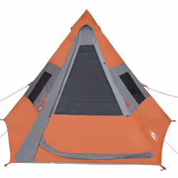 vidaXL Camping Tent Tipi 7-Person Dome Tent Lightweight Tent Orange Waterproof - Additional view 6