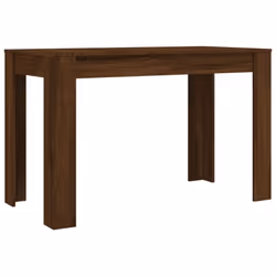 vidaXL Dining Table Kitchen Dinner Table Dining Room Table Engineered Wood - brown oak