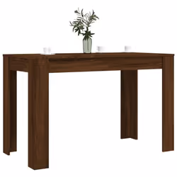vidaXL Dining Table Kitchen Dinner Table Dining Room Table Engineered Wood - brown oak