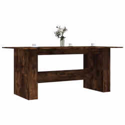 vidaXL Dining Table Kitchen Side Table Dinner Table Smoked Oak Engineered Wood - Additional view 2