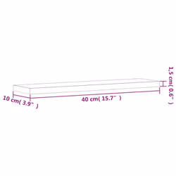 vidaXL Wall Shelves Floating Shelf Wall Rack 4 pcs Smoked Oak Engineered Wood - Additional view 8