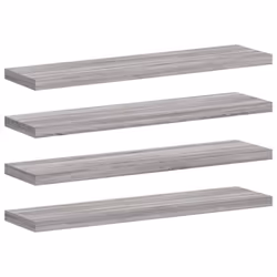 vidaXL Wall Shelves Floating Shelf Wall Rack 4 pcs Grey Sonoma Engineered Wood