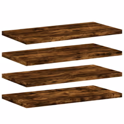 vidaXL Wall Shelves Floating Shelf Wall Rack 4 pcs Smoked Oak Engineered Wood