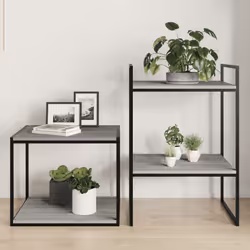 vidaXL Wall Shelves Floating Shelf Wall Rack 4 pcs Grey Sonoma Engineered Wood