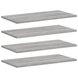 vidaXL Wall Shelves Floating Shelf Wall Rack 4 pcs Grey Sonoma Engineered Wood
