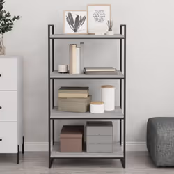 vidaXL Wall Shelves Floating Shelf Wall Rack 4 pcs Grey Sonoma Engineered Wood