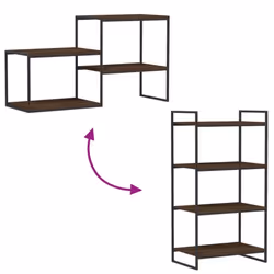 vidaXL Bookshelf Board Extra Shelf Replacement Panel DIY Board Engineered Wood - brown oak, 60 x 40 x 1.5 cm - Additional view 7