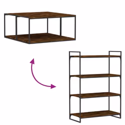 vidaXL Bookshelf Board Extra Shelf Replacement Panel DIY Board Engineered Wood - smoked oak, 80 x 40 x 1.5 cm - Additional view 6
