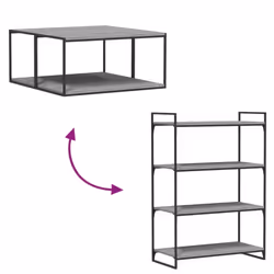 vidaXL Wall Shelves Floating Shelf Wall Rack 4 pcs Grey Sonoma Engineered Wood - Additional view 6