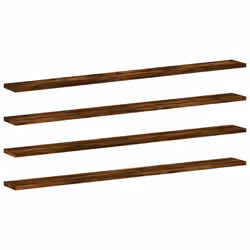 vidaXL Wall Shelves Floating Shelf Wall Rack 4 pcs Smoked Oak Engineered Wood