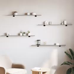 vidaXL Wall Shelves Floating Shelf Wall Rack 4 pcs Grey Sonoma Engineered Wood