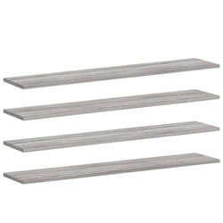 vidaXL Wall Shelves Floating Shelf Wall Rack 4 pcs Grey Sonoma Engineered Wood
