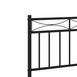 vidaXL Metal Bed Frame Home Bedroom Bed Base Mattress Foundation Bedstead - black, 80x200 cm/with headboard & footboard - Additional view 7