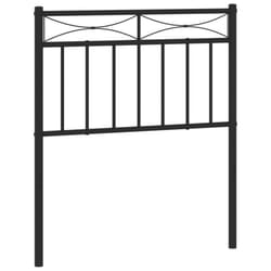vidaXL Metal Headboard Bedroom Home Decor Bed Header Guest Room Bed Headboard - black, 75 cm
