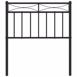 vidaXL Metal Headboard Bedroom Home Decor Bed Header Guest Room Bed Headboard - black, 75 cm