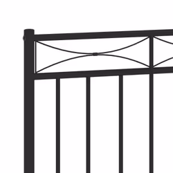 vidaXL Metal Headboard Bedroom Home Decor Bed Header Guest Room Bed Headboard - black, 75 cm - Additional view 4