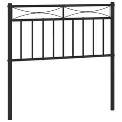 vidaXL Metal Headboard Bedroom Home Decor Bed Header Guest Room Bed Headboard - black, 90 cm