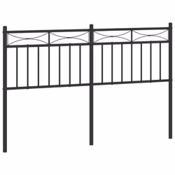vidaXL Metal Headboard Bedroom Home Decor Bed Header Guest Room Bed Headboard - black, 135 cm