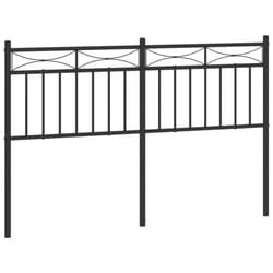 vidaXL Metal Headboard Bedroom Home Decor Bed Header Guest Room Bed Headboard - black, 135 cm