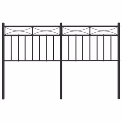 vidaXL Metal Headboard Bedroom Home Decor Bed Header Guest Room Bed Headboard - black, 135 cm