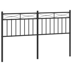 vidaXL Metal Headboard Bedroom Home Decor Bed Header Guest Room Bed Headboard - black, 140 cm