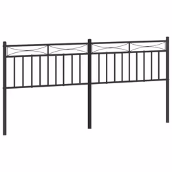 vidaXL Metal Headboard Bedroom Home Decor Bed Header Guest Room Bed Headboard - black, 193 cm