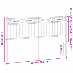 VidaXL 373777 headboard/footboard White - Additional view 7