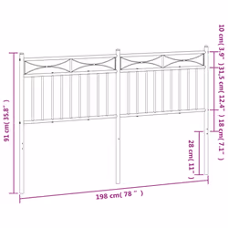 VidaXL 373778 headboard/footboard White - Additional view 6