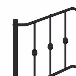vidaXL Metal Bed Frame Home Bedroom Bed Base Mattress Foundation Bedstead - black, 183 x 213 cm/with headboard & footboard - Additional view 7