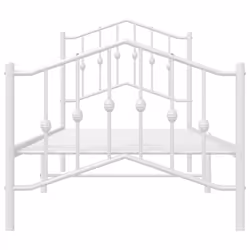 vidaXL Metal Bed Frame Home Bedroom Bed Base Mattress Foundation Bedstead - with headboard & footboard, 80 x 200 cm - Additional view 4