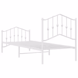 vidaXL Metal Bed Frame Home Bedroom Bed Base Mattress Foundation Bedstead - with headboard & footboard, 80 x 200 cm - Additional view 6