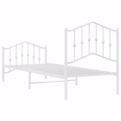 vidaXL Metal Bed Frame Home Bedroom Bed Base Mattress Foundation Bedstead - with headboard & footboard, 90 x 200 cm - Additional view 6