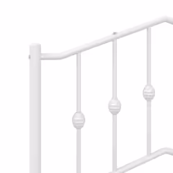 vidaXL Metal Bed Frame Home Bedroom Bed Base Mattress Foundation Bedstead - with headboard & footboard, 90 x 200 cm - Additional view 7