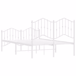 vidaXL Metal Bed Frame Home Bedroom Bed Base Mattress Foundation Bedstead - with headboard & footboard, 120 x 200 cm - Additional view 6
