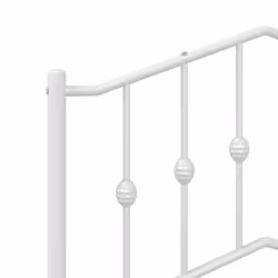 vidaXL Metal Bed Frame Home Bedroom Bed Base Mattress Foundation Bedstead - with headboard & footboard, 183 x 213 cm - Additional view 7