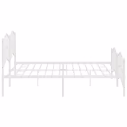 vidaXL Metal Bed Frame Home Bedroom Bed Base Mattress Foundation Bedstead - with headboard & footboard, 193 x 203 cm - Additional view 5