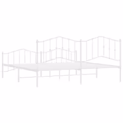 vidaXL Metal Bed Frame Home Bedroom Bed Base Mattress Foundation Bedstead - with headboard & footboard, 193 x 203 cm - Additional view 6