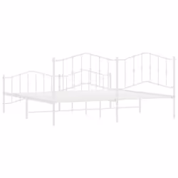 vidaXL Metal Bed Frame Home Bedroom Bed Base Mattress Foundation Bedstead - with headboard & footboard, 200 x 200 cm - Additional view 6