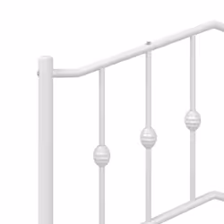 vidaXL Metal Bed Frame Home Bedroom Bed Base Mattress Foundation Bedstead - with headboard & footboard, 200 x 200 cm - Additional view 7