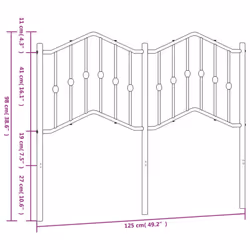 vidaXL Metal Headboard Bedroom Home Decor Bed Header Guest Room Bed Headboard - 120 cm - Additional view 5