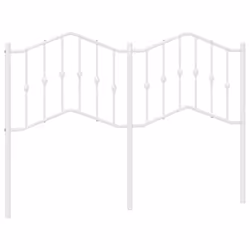 vidaXL Metal Headboard Bedroom Home Decor Bed Header Guest Room Bed Headboard - white, 140 cm