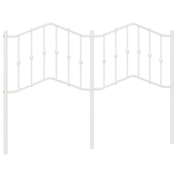 vidaXL Metal Headboard Bedroom Home Decor Bed Header Guest Room Bed Headboard - white, 140 cm