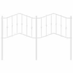 vidaXL Metal Headboard Bedroom Home Decor Bed Header Guest Room Bed Headboard - white, 140 cm