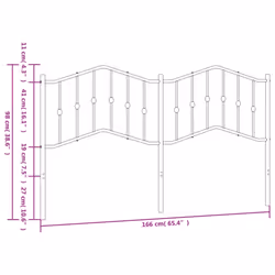 vidaXL Metal Headboard Bedroom Home Decor Bed Header Guest Room Bed Headboard - 160 cm - Additional view 5