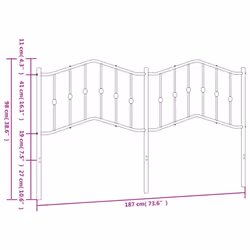 vidaXL Metal Headboard Bedroom Home Decor Bed Header Guest Room Bed Headboard - 180 cm