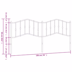 vidaXL Metal Headboard Bedroom Home Decor Bed Header Guest Room Bed Headboard - 193 cm - Additional view 3