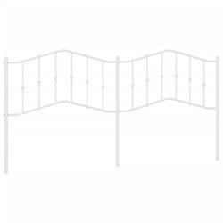 vidaXL Metal Headboard Bedroom Home Decor Bed Header Guest Room Bed Headboard - white, 200 cm